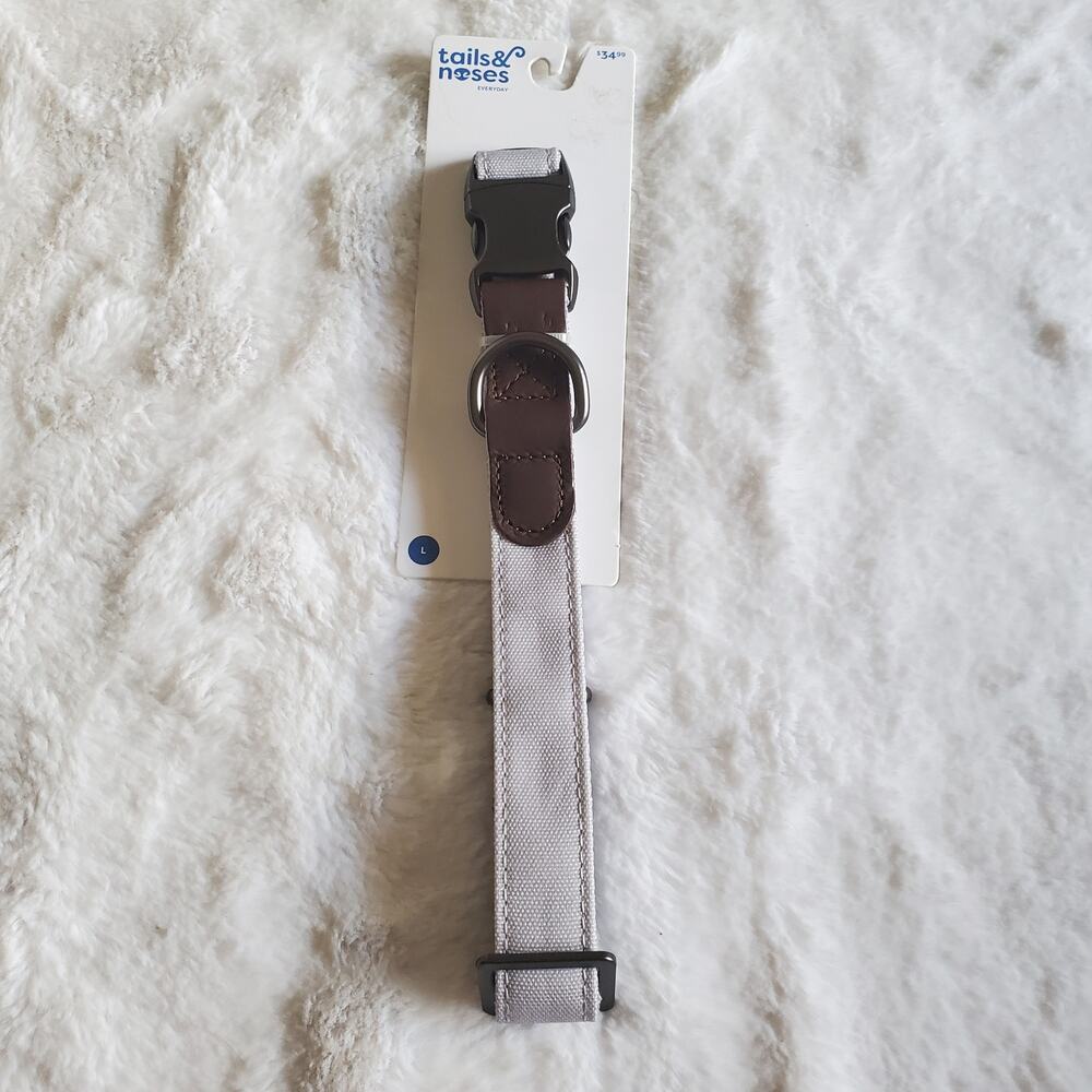 Tails & Noses Dog Collar Large Grey